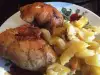 Chicken Fillet with Processed Cheese, Yellow Cheese and Baked Potatoes