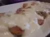 Мариновано пилешко месо в сос със сирена