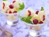 Бърз сладоледен десерт с малини