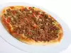 Pizza with Mince and Peppers