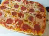 Pizza with Spicy Salami and Cheese