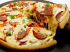 Pizza with Processed Cheese and Sausage