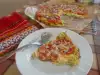 Pizza vegetariana con base de calabacín