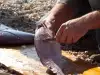 Как се чистят люспите на риба