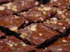 Brownies met walnoten, vanille en cacaopoeder