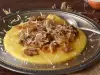 Polenta with Minced Meat, Dried Mushrooms and Onions