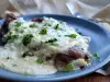 Pork Chops in Cream and Blue Cheese Sauce