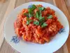 Vegan Rice with Tomatoes in a Pot