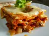Vegane Lasagne mit Tomaten und Champignons