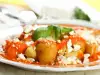 Potatoes with Tomato Sauce and Feta Cheese