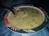 Празена супа с кайма и топено сирене