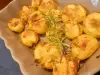 Goldene neue Kartoffeln im Ofen