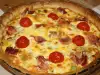 Spring Quiche with Zucchini, Ham and Cherry Tomatoes