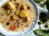 Пролетна супа с пресни картофи, тиквички и киселец
