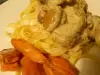Putenbrust mit Parmesan, Pilzen und Knoblauch