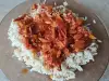 Brown Rice with Tuna in Red Sauce
