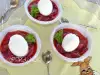 Panna Cotta Eggs with Strawberry Sauce