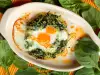 Spinach Nest with Eggs