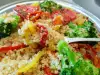 Plato vegano de quinoa y verduras