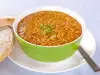 Soup of Red Lentils with Bulgur