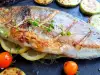Grilled Sea Bream on a Hot Plate