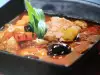 Рибена супа с домати и маслини