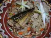 Рибник със скумрия, ориз и кисело зеле