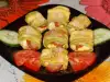 Zucchini Rolls with Fillet and Processed Cheese