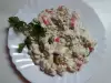 Salad with Crab Rolls and Mayonnaise