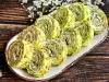 Zucchini Roll with Cream Cheese and Dill