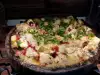 Пиле с ориз и зеленчуци на сач