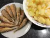 Prženi šnjur sa krompir salatom