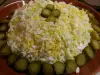 Зимний картофельный салат с яйцами и брынзой