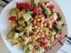 Salade met quinoa en kikkererwten