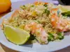 Quinoa Salad with Boiled Shrimp and Lime