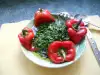 Salata za rakiju od crvenih pečenih paprika