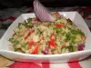 Petersilie Tabouleh Salat mit zwei Arten von Zwiebeln