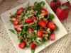 Fresh Salad with Strawberries, Arugula and Nuts