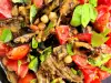 Mediterranean Salad with Eggplant and Chickpeas