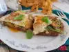 Сандвич с авокадо, гъби и яйце