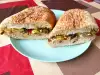 Sandwich with Roasted Vegetables and Pesto