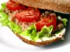 Tuna Sandwich with Tomatoes and Lettuce