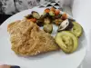 Baked Chicken Schnitzel with Vegetables