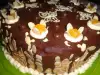 Шоколадова торта с кафе и вафли
