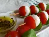 Skewers with Cherry Tomatoes and Mozzarella
