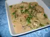 Creamy Chicken with Mushrooms and Leeks in a Multicooker