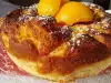Juicy Cake with Compote Peaches