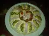 Солена палачинкова торта с пиле и салата Снежанка