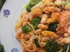 Спагети със боб и броколи