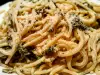 Спагети със спанак, сметана и пармезан